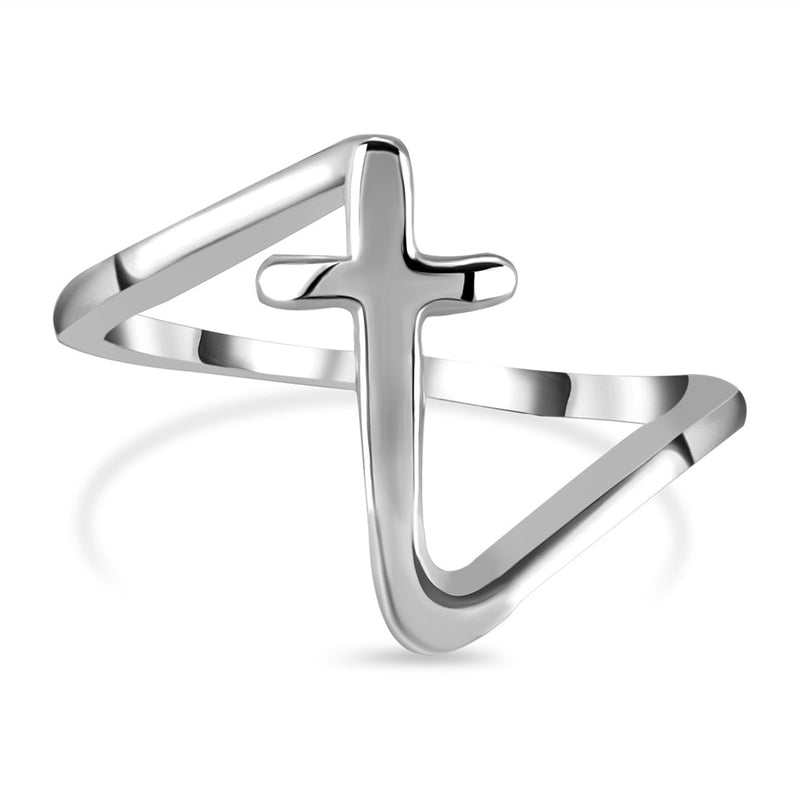 Silver Cross Ring