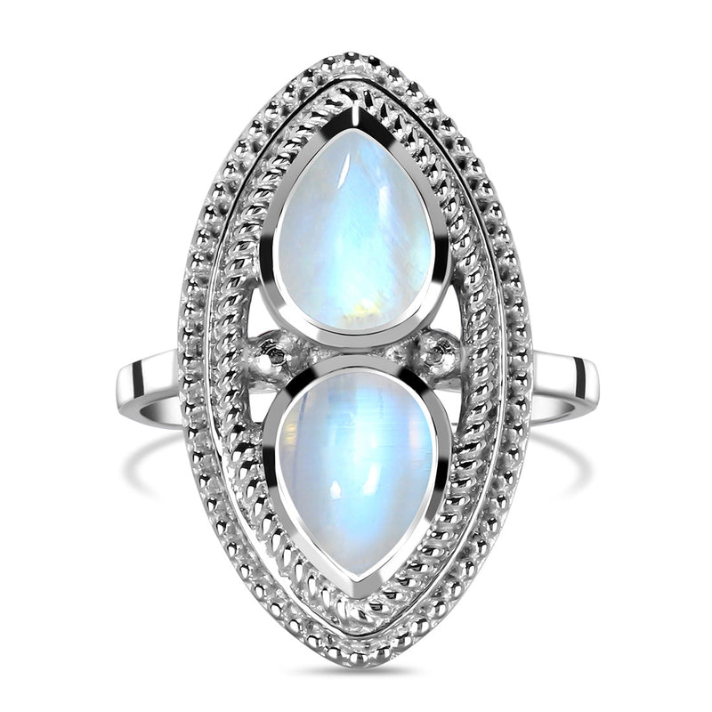 Moonstone Silver Elara Ring