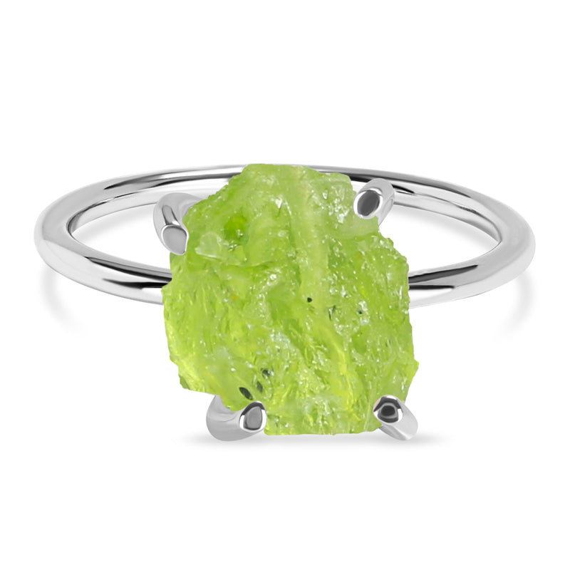 Peridot Silver Ruvida Ring