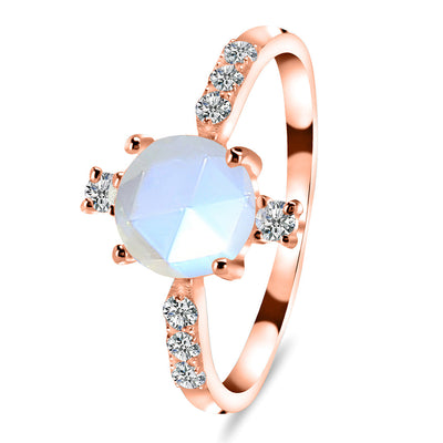 Moonstone Rose Gold Allegra Ring