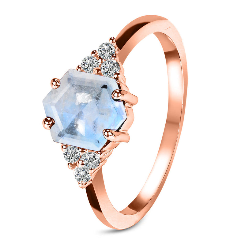 Moonstone Rose Gold Amelia Ring