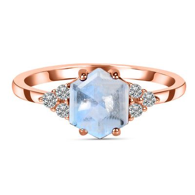 Moonstone Rose Gold Amelia Ring